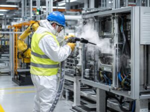 Ile kosztuje przestój produkcji i kiedy opłaca się czyszczenie suchym lodem? - Rontech blog